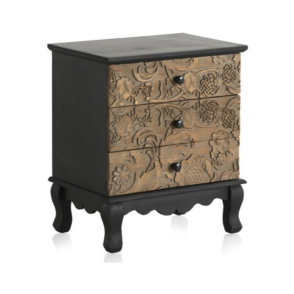Comodino in legno con 3 cassetti Fionne - Geese
