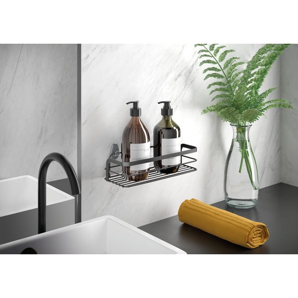 Mensola da bagno nera Origin Lava - Metaltex-image-1