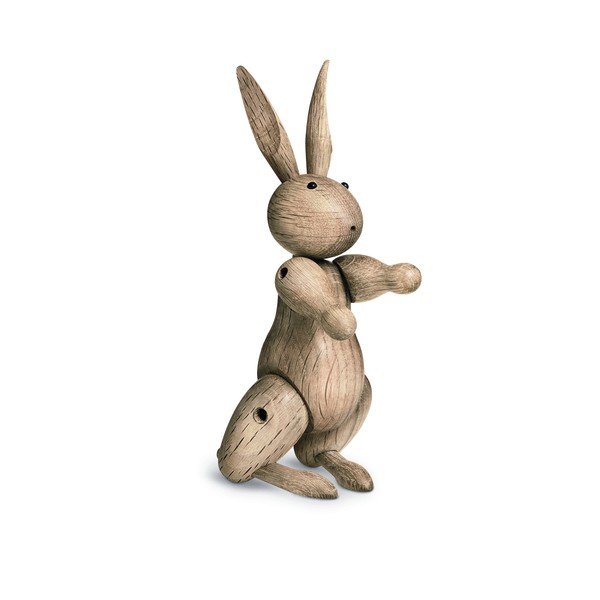 Statuetta in legno di quercia Rabbit - Kay Bojesen Denmark-image-2