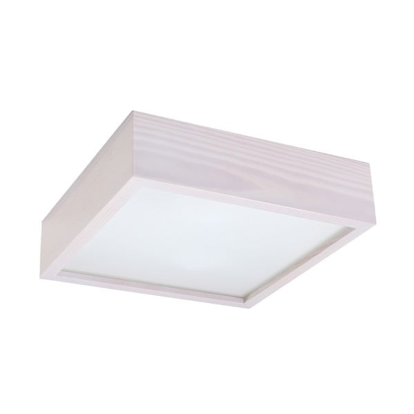 Lampada da soffitto bianca con paralume in vetro 30,5x30,5 cm Busha - Nice Lamps