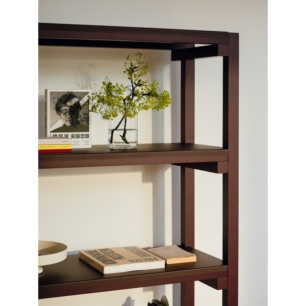 Scaffale burgundy in faggio massiccio 274x180x37 cm Noru – noo.ma-image-1