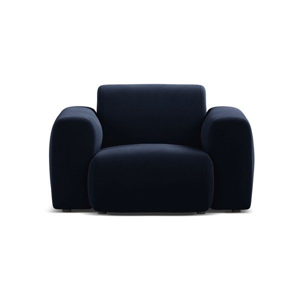 Poltrona blu scuro con rivestimento in velluto Molino – Micadoni -image-2