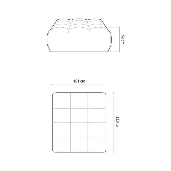 Pouf blu scuro Bloom - Micadoni Home-image-4