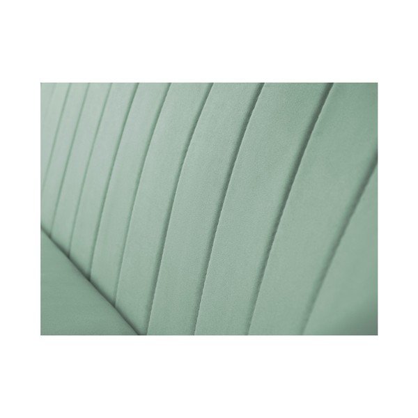 Divano a due posti Toscane verde menta, gambe nere - Mazzini Sofas-image-4