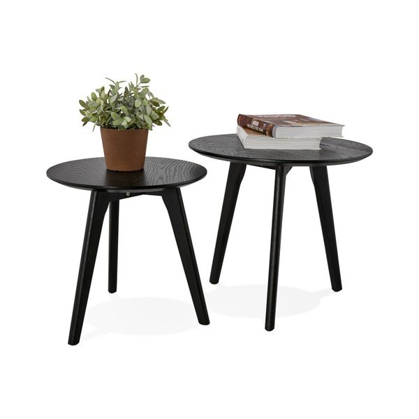 Set di 2 tavoli contenitori neri Espino - Kokoon-image-4