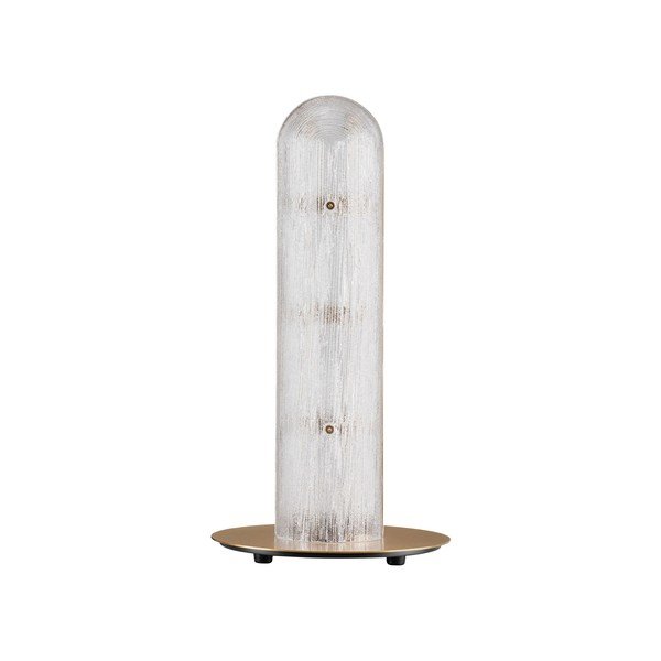 Lampada da tavolo LED color ottone in metallo con paralume in vetro (altezza totale 40 cm) Gloree – Nova Luce