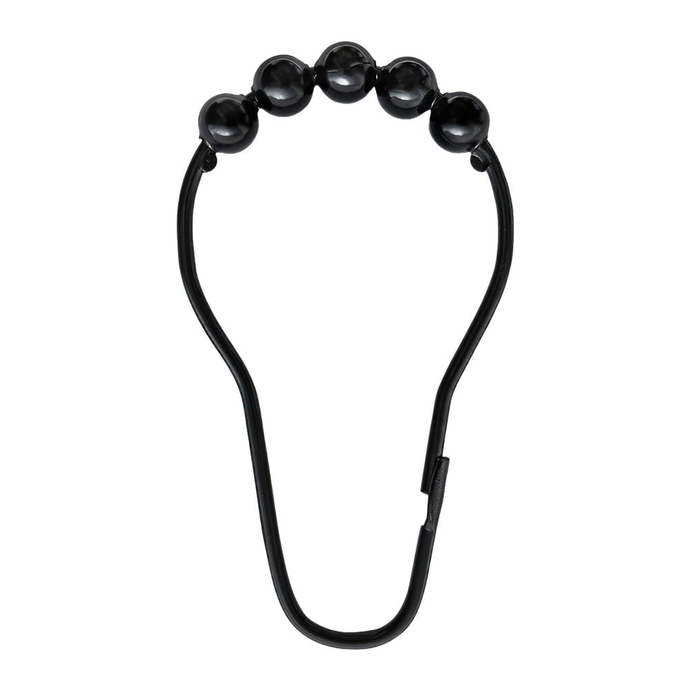 Ganci neri per tenda da doccia in set da 10 pezzi Aqua - Mette Ditmer Denmark | Accessori per tende da doccia