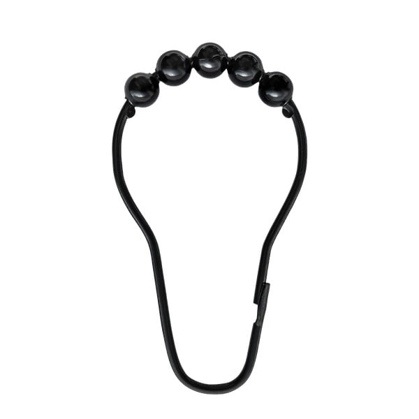 Ganci neri per tenda da doccia in set da 10 pezzi Aqua - Mette Ditmer Denmark