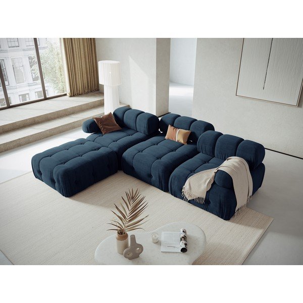 Divano angolare componibile in blu scuro Ferento – Cosmopolitan Design-image-1