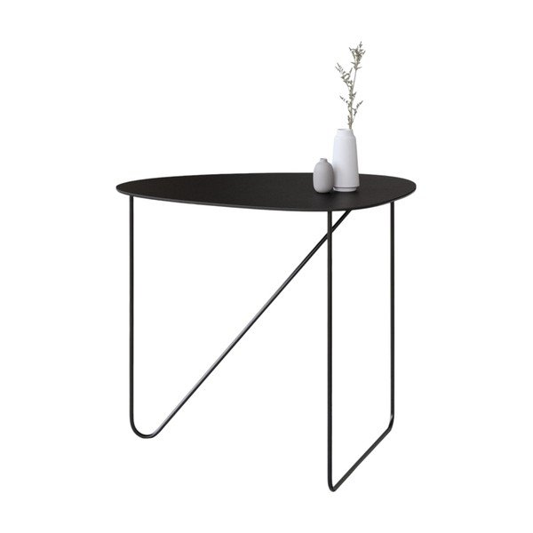 Tavolino da salotto nero in metallo 44x50 cm Curve L Bull – LIND DNA-image-3