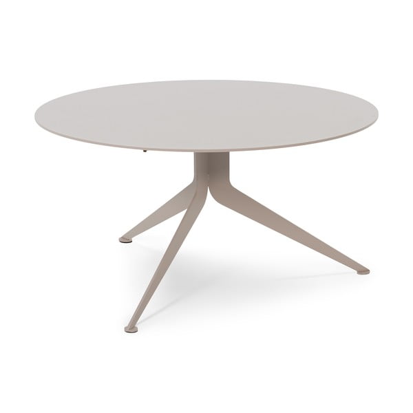Tavolino rotondo in metallo grigio-beige ø 76 cm Daley - Spinder Design