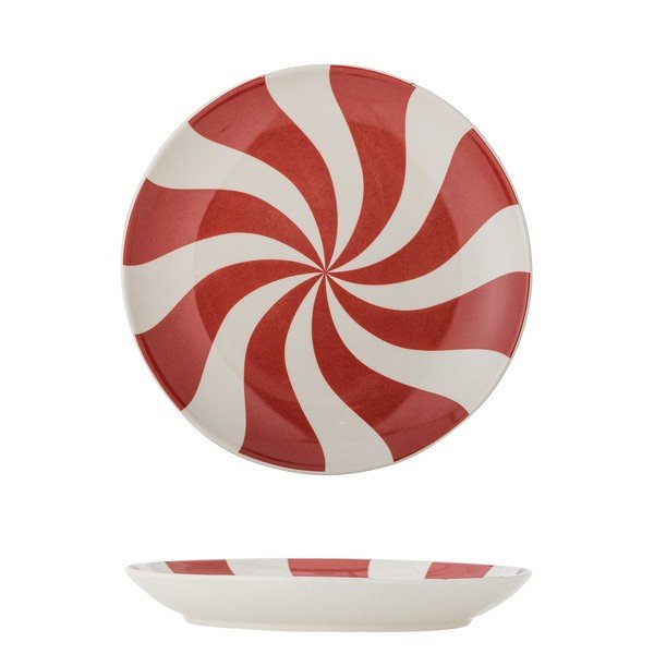 Piatto rosso in gres a tema natalizio ø 23 cm Yule – Bloomingville-image-4
