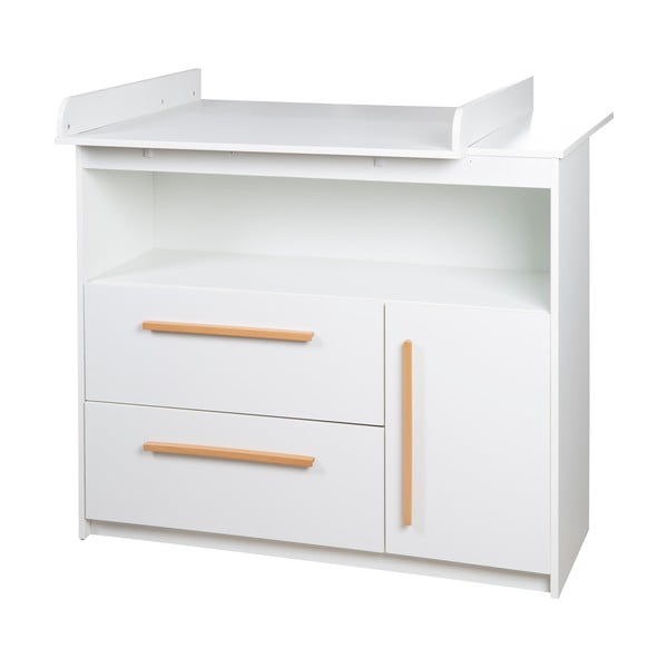 Cassettiera bassa bianca 107x98 cm Lilo - Roba-image-1