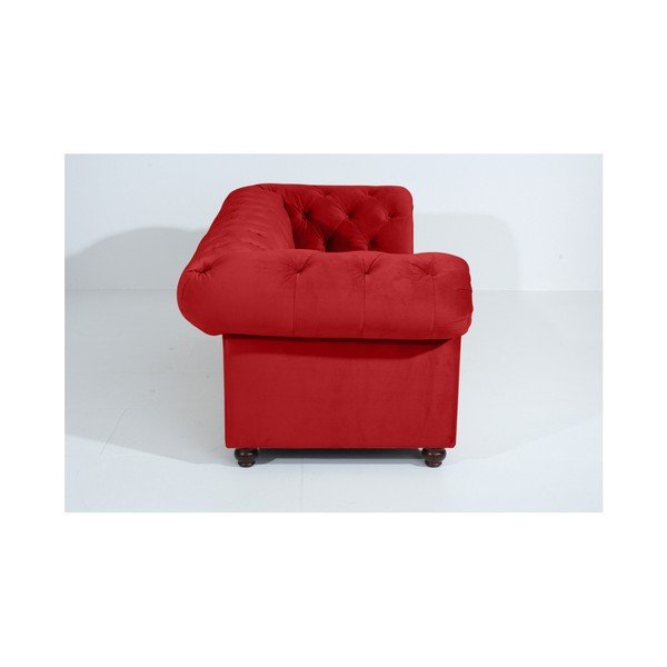 Divano rosso Orleans Velvet, 216 cm - Max Winzer-image-1