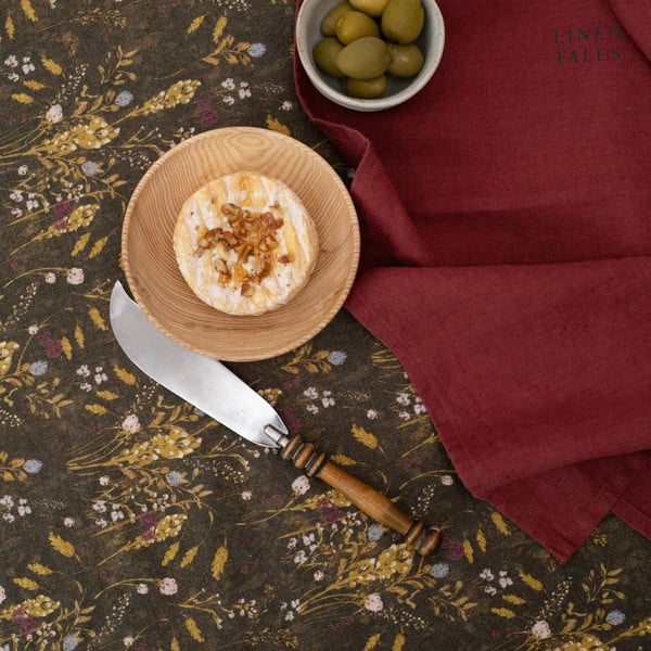 Set di tovaglioli in lino 2 pz 40x40 cm Marsala – Linen Tales-image-1