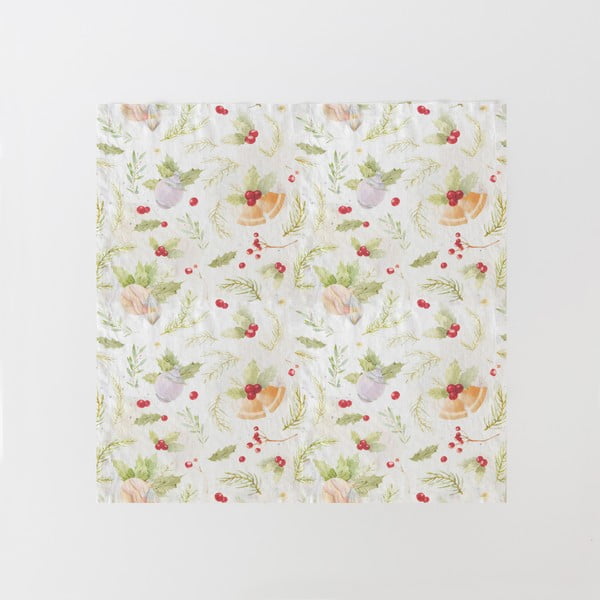 Set di 2 tovaglioli di lino natalizi Merry, 40 x 40 cm Christmas Print - Linen Tales-image-1