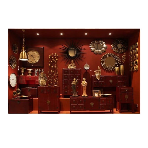 Cassettiera bassa rossa 130x50,5 cm Oriente - Ixia-image-3