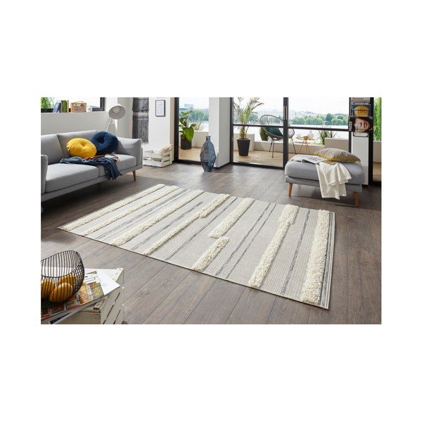 Tappeto grigio Handira Stripes, 77 x 150 cm - Mint Rugs-image-3