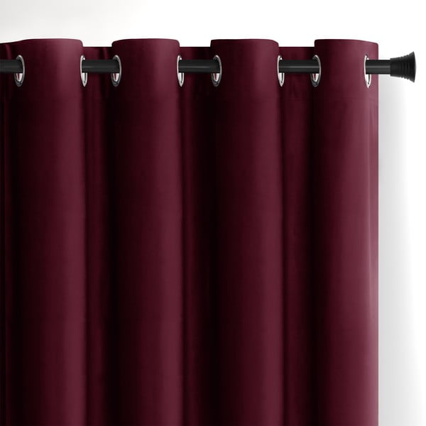 Tenda parzialmente oscurante burgundy in velluto 140x270 cm Eyelets – Restilo