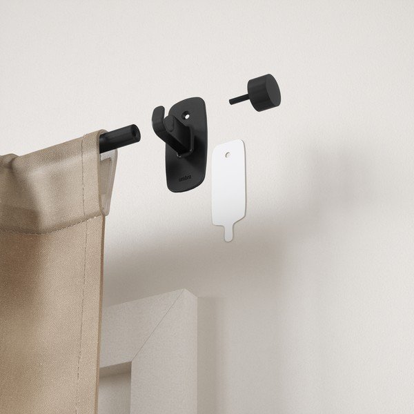 Bastone per tende nero opaco in acciaio regolabile 40 - 71 cm Adhera – Umbra-image-3