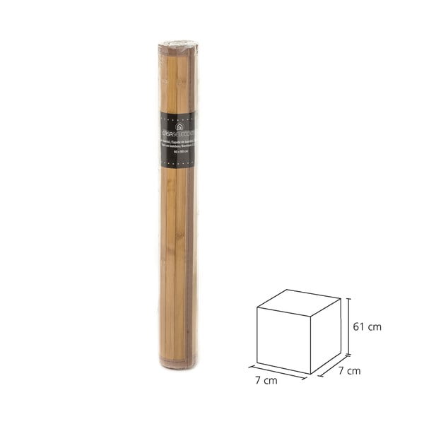 Tappeto in bambù colore naturale 60x90 cm - Casa Selección-image-3