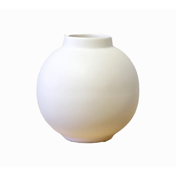 Vaso in ceramica bianca Topik - Rulina