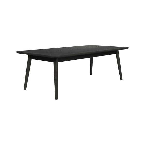 Tavolino da salotto nero con piano effetto rovere 60x120 cm Fabio – White Label-image-2