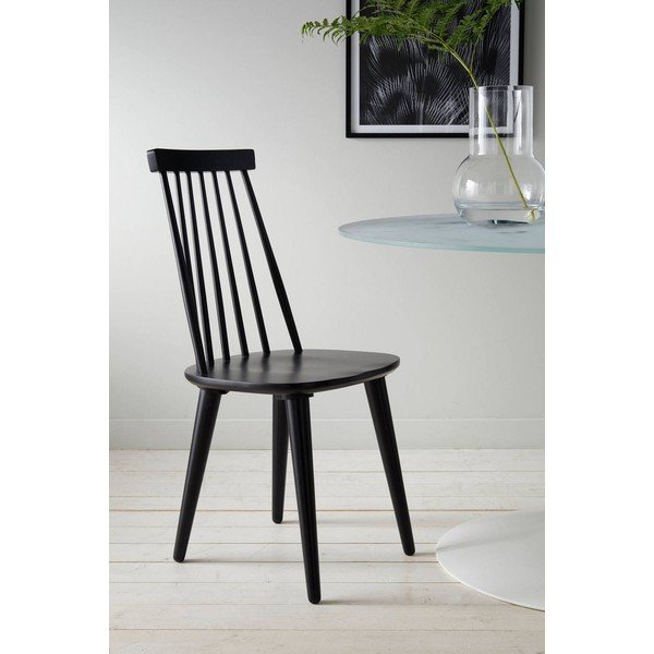 Set di sbagelli da bar neri in legno di cauciù massiccio 2 pz (altezza della seduta 45 cm) Jolina – Ellos Home-image-1