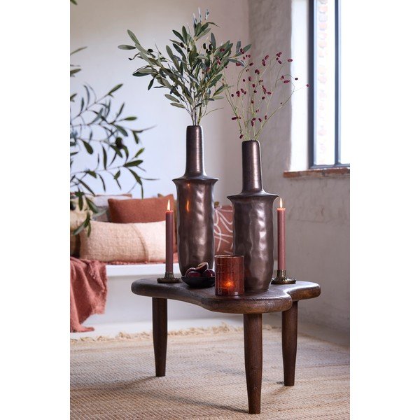 Tavolino da salotto colore naturale scuro in mango massiccio 64x102 cm Canzo – Light & Living-image-1