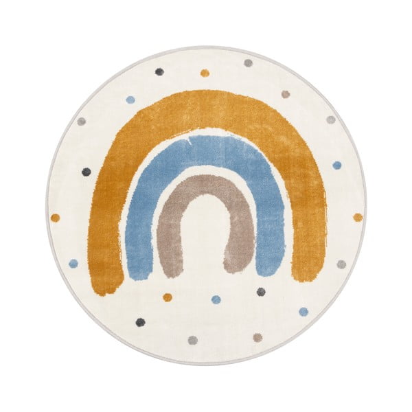 Tappeto per bambini giallo ocra e avorio ø120 cm Joyful Gold – FD