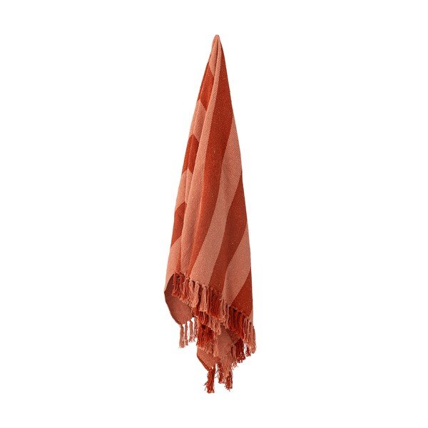 Coperta per TV rossa in cotone riciclato 160x130 cm Frello – Bloomingville-image-3