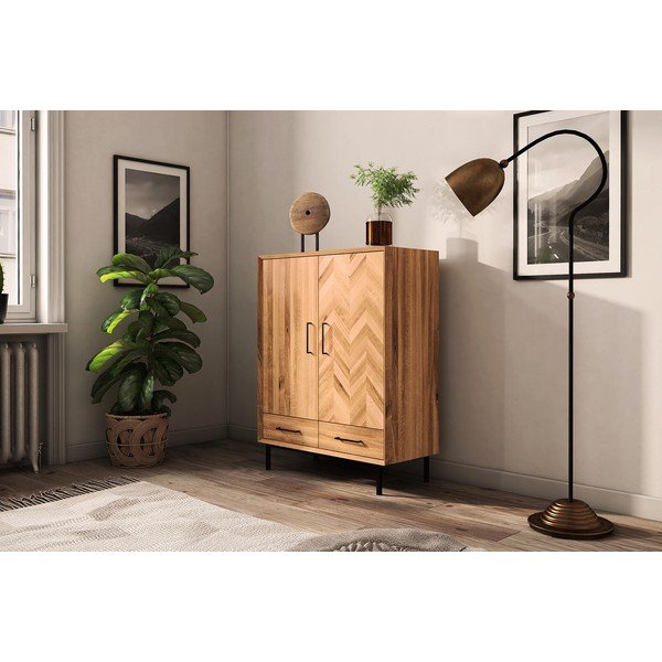 Mobile in legno di quercia di colore naturale 97x125 cm Abies - The Beds-image-3