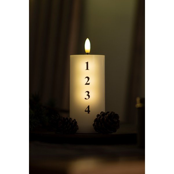 Candela a LED con alimentazione a batteria (altezza totale 15 cm)  Sille Advent – Sirius-image-2