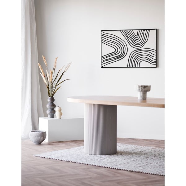 Tavolo da pranzo con piano effetto frassino 100x220 cm Solva – House Nordic-image-1