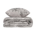 Set copripiumino e federa grigio in cotone renforcé per letto singolo 140x200 cm Elena – Mijolnir