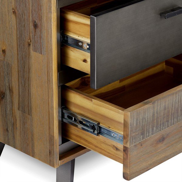 Libreria in legno di acacia Malaga Duo - Furnhouse-image-4