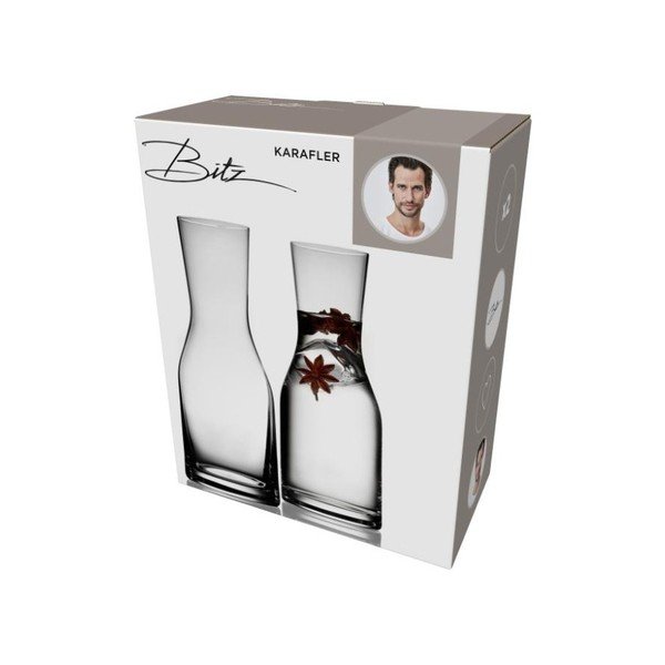 Sada 2 karaf vodu z křišťálového skla Bitz Fluidum, 300 ml-image-4