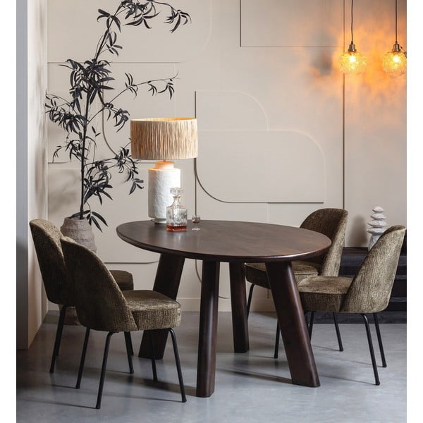 Sedie da pranzo in set color kaki in velluto 2 pz Vogue – WOOOD-image-1