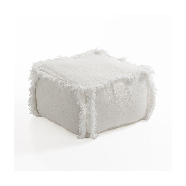 Pouf da divano in cotone bianco Koko - Tomasucci