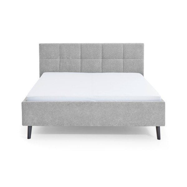 Letto matrimoniale imbottito grigio con contenitore con rete inclusa 180x200 cm Nova – Meise Möbel