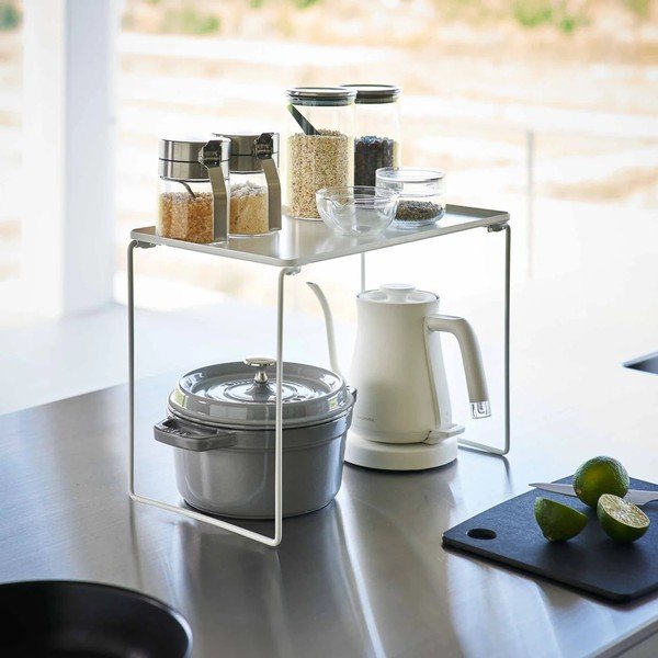 Ripiano aggiuntivo bianco in metallo 41x28 cm Tower – YAMAZAKI-image-4