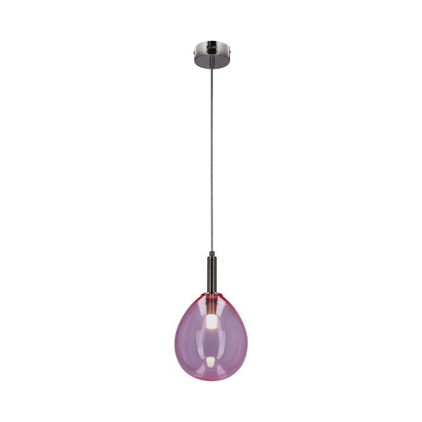 Lampadario LED viola con paralume in vetro Lukka – Candellux Lighting-image-3