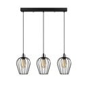 Lampada a sospensione nera per 3 lampadine Tel Long - Opviq lights