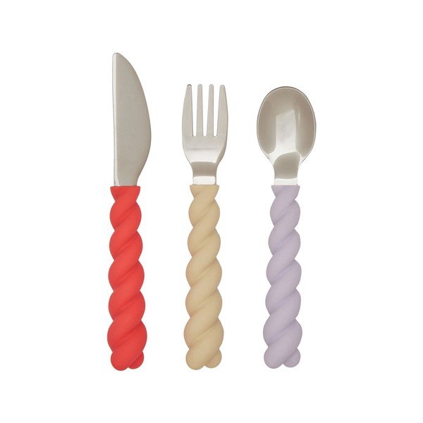 Posate per bambini in silicone 3 pz Mellow – OYOY Mini
