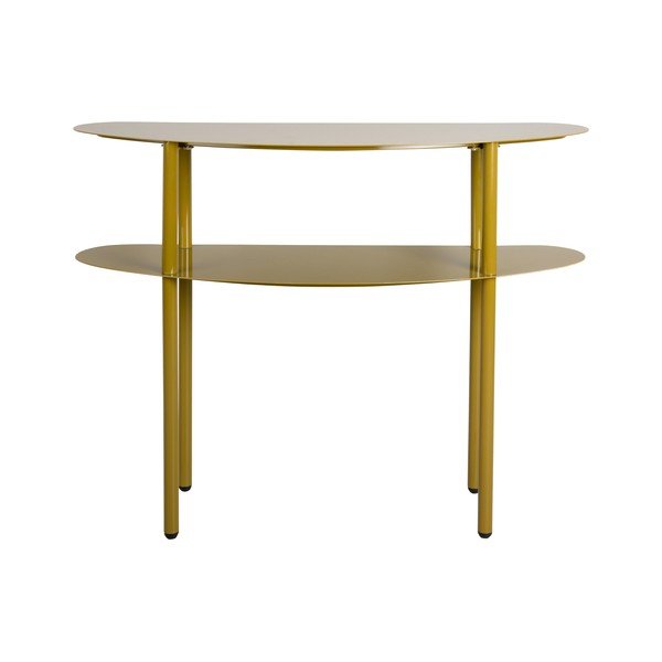 Tavolo consolle color kaki in metallo 28x90 cm Paris – Leitmotiv