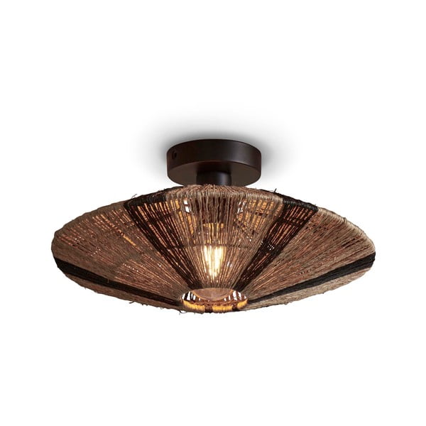 Lampada da soffitto con paralume in juta di colore nero e naturale ø 40 cm Iguazu - Good&Mojo