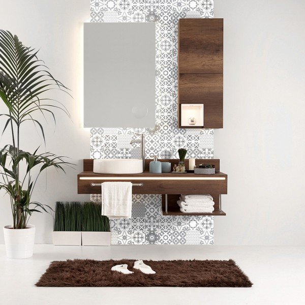 Set di 24 decalcomanie murali Azulejos Badgio, 10 x 10 cm - Ambiance