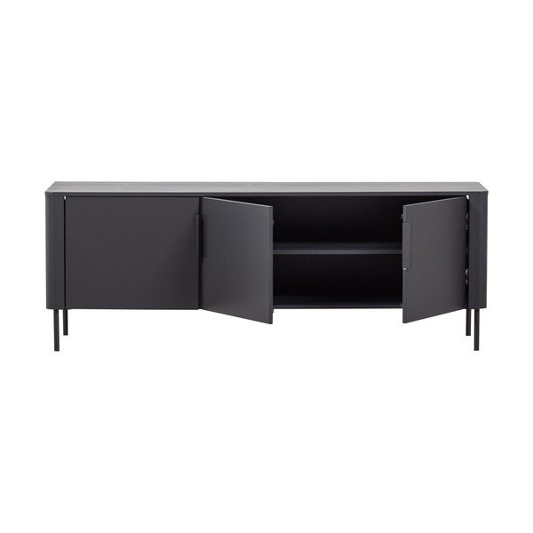 Mobile TV nero opaco in pino massiccio 154x56x44 cm Gunnar – WOOOD-image-3