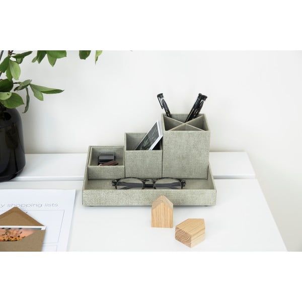 Organizzatore da tavolo 4 pezzi beige Lena - Bigso Box of Sweden-image-1