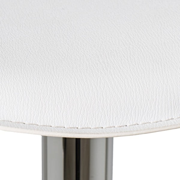 Set di sedie da bar bianca in imbottito con altezza regolabile 2 pz (altezza della seduta 73 cm) – Casa Selección-image-3